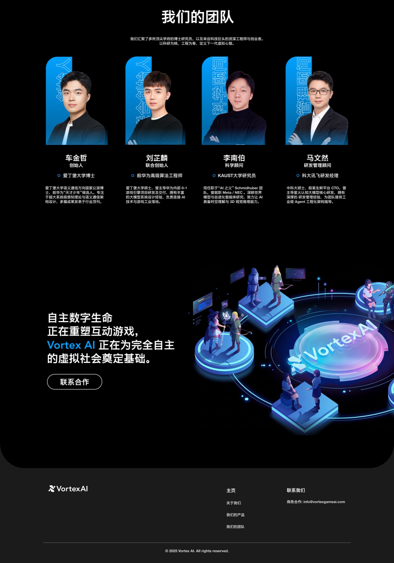 Our team page